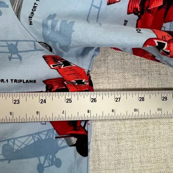 Kalaheo Mens WWII Fighter Plane Hawaiian Shirt Blue Size XL Camp Biplane - Picture 4 of 7